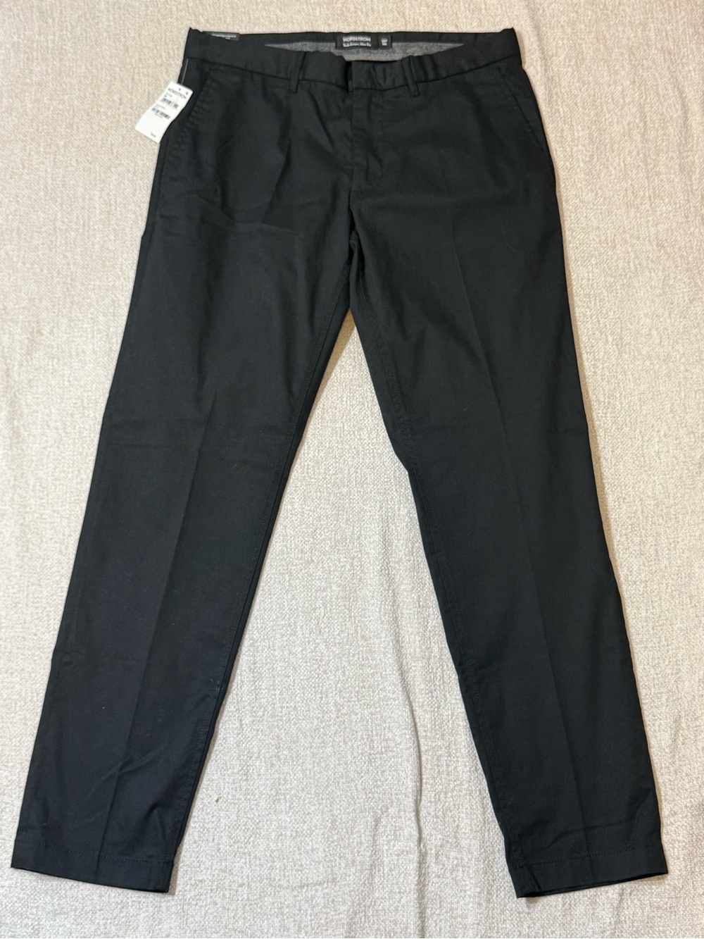 NWT Nordstrom Tech-Smart Pants 33x30 Black Slim Fit CoolMax Stretch Chino
